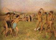 Edgar Degas Young Spartans Exercising Sweden oil painting artist